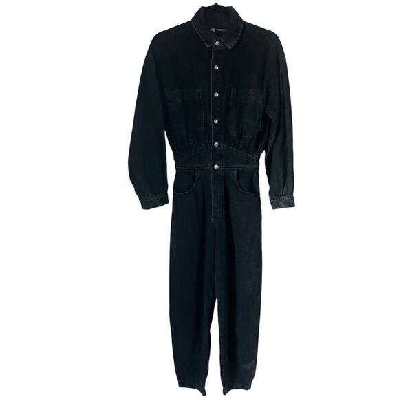 Zara Pants - Zara Women's Black Long Sleeve Size XS Jumpsuit